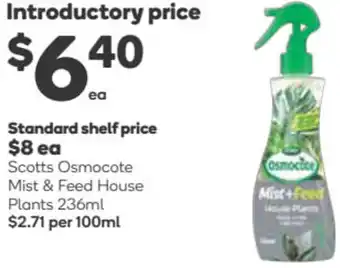 Woolworths Scotts Osmocote Mist & Feed House Plants 236ml offer