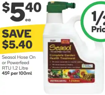 Seasol Hose On Or Powerfeed RTU 1.2 Litre