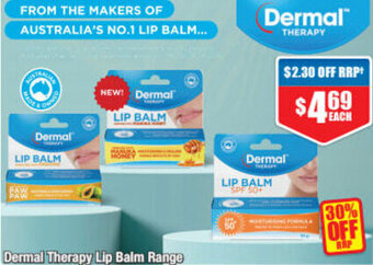 Chemist Warehouse Dermal Therapy Lip Balm Range offer