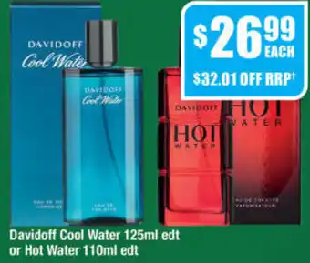 Chemist Warehouse DavidOff Cool Water 125ml or Hot Water 110ml offer