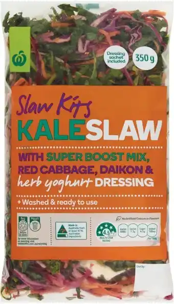 Woolworths Woolworths kaleslaw 350g pack offer
