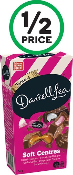 Woolworths Darrell lea soft centres 255g offer