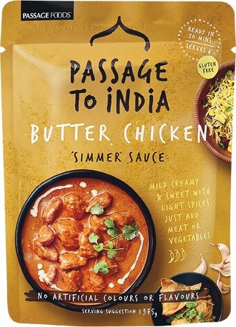 Woolworths Passage to india simmer sauce 375g offer