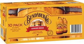 Woolworths Bundaberg ginger beer varieties 10 x 375ml offer