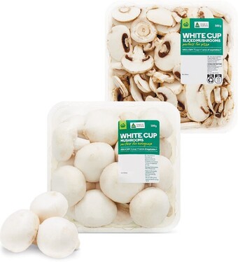Woolworths Australian cup or sliced mushrooms 500g pack offer