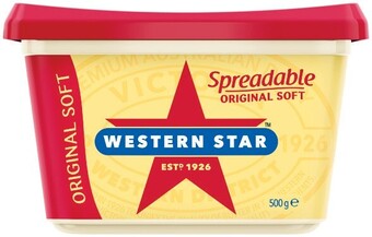 Woolworths Western star spreadable 500g offer