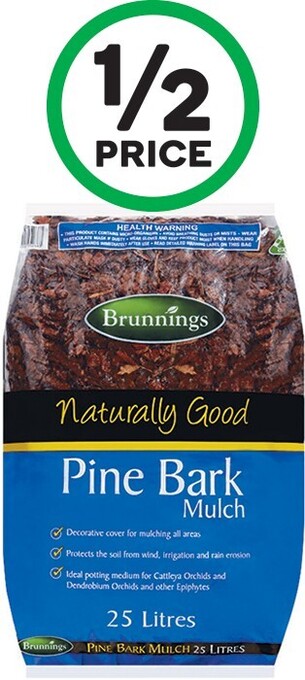 Woolworths Brunnings pine bark or potting mix 25 litre offer