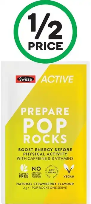 Woolworths Swisse active prepare pop rocks sachet 2g~ offer