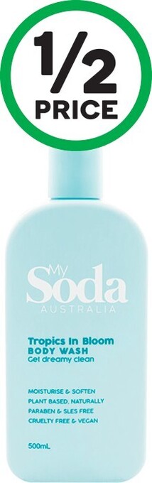 Woolworths My soda tropics in bloom body wash 500ml offer