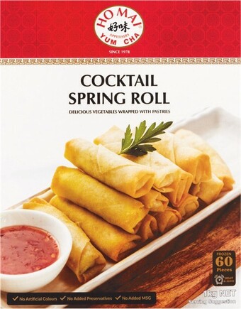 Woolworths Ho mai cocktail spring rolls or entertainer pack 1 kg offer