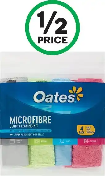 Woolworths Oates microfibre cloth pk4 offer