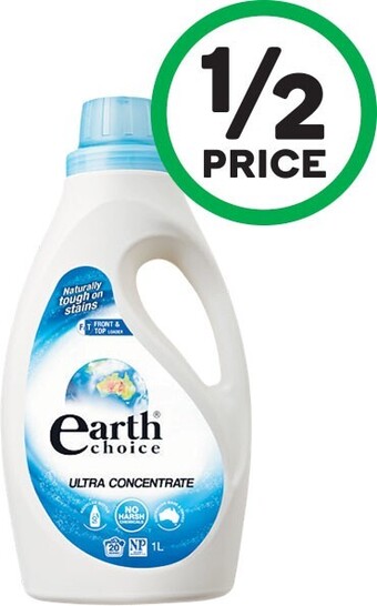 Woolworths Earth choice laundry liquid 1 litre offer