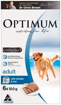 Woolworths Optimum wet dog food 6 x 100g offer