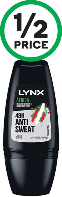 Woolworths Lynx roll on deodorant 50ml offer
