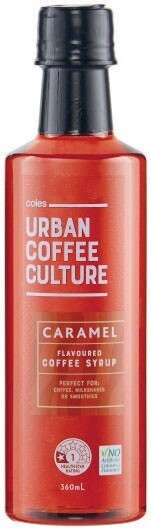 Coles Coles urban coffee culture caramel coffee syrup 360ml offer