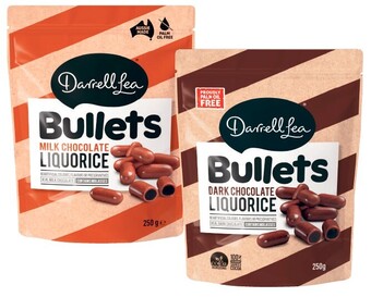 Coles Darrell lea bullets, twists, balls or liquorice 140g-280g offer