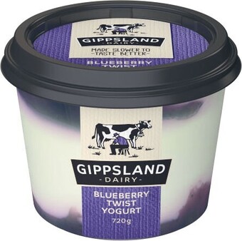 Coles Gippsland twist yogurt 720g offer