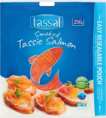 Coles Tassal tasmanian sliced smoked salmon 250g offer