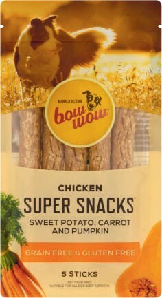 Coles Bow wow super snacks grainfree dog treats 5 pack offer
