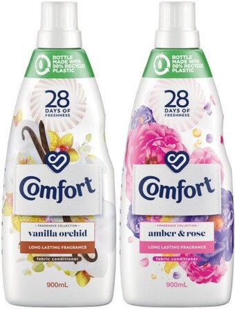 Coles Comfort fragrance fabric conditioner 900ml offer