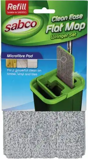 Coles Sabco clean ease flat mop refill 1 each offer