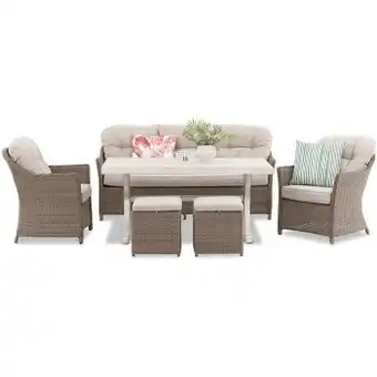 Amart Furniture Miami 6 piece outdoor lounge dining setting offer