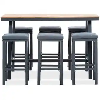 San lucas 7 piece outdoor bar setting