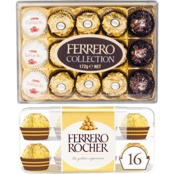Coles Ferrero chocolate gift box 16 pack 200g or collection 15 pack 172g offer