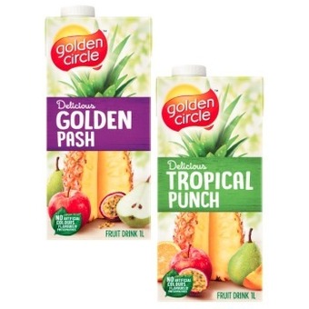 Coles Golden circle tetra fruit drink 1 litre offer