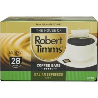 Coles Robert timms coffee bags 28 pack offer