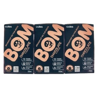 Coles Coles bom liquid breakfast 3x250ml offer