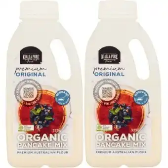 Coles Kialla pure organics pancake mix 325g offer