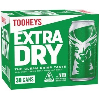 Coles Tooheys extra dry block cans 30x375ml offer