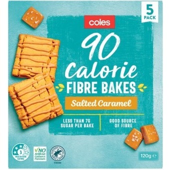 Coles Coles 90 calorie fibre bakes 120g offer