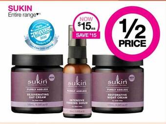 Priceline Sukin entire range offer