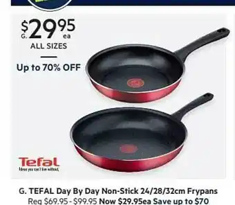 Harris Scarfe G. tefal day by day non-stick 24 28 32cm frypans offer