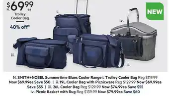 N. smith+nobel summertime blues cooler range
