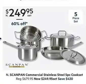 Harris Scarfe N. scanpan commercial stainless steel 5p cookset offer
