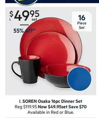 Harris Scarfe I. soren osaka 16pc dinner set offer