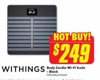 The Good Guys Withings body cardio wi-fi scale - black offer