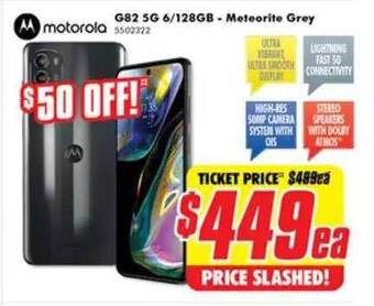 The Good Guys Motorola g82 5g 6 128gb - meteorite grey offer