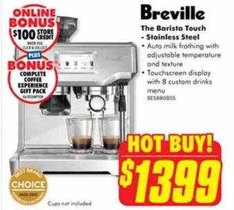 The Good Guys Breville the barista touch - stainless steel offer