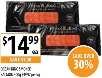 Supabarn Ocean King Smoked Salmon 300g offer