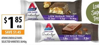 Atkins Endulge Bars Selected Varieties 30/40g