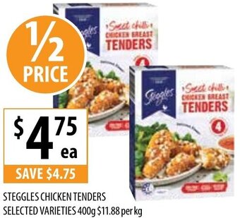 Supabarn Steggles Chicken Tenders Selected Varieties 400g offer