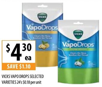 Supabarn Vicks Vapo Drops Selected Varieties 24's offer