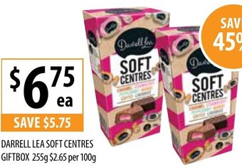 Supabarn Darrell Lea Soft Centres Giftbox 255g offer