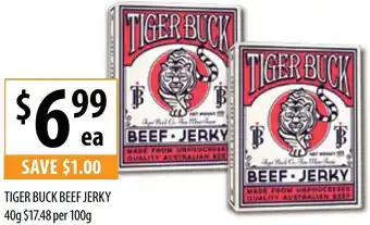 Supabarn Tiger Buck Beef Jerky 40g offer