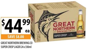 Supabarn Great Northern Brewing Co Super Crisp Lager 24 x 330ml offer
