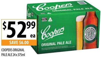 Supabarn Coopers Original Pale Ale 24 x 375ml offer